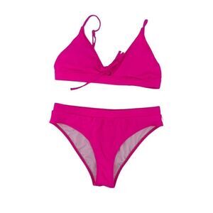 Neon Hot Pink Bikini Womens Size Medium Swimsuit Blooming Jelly Brand Preppy